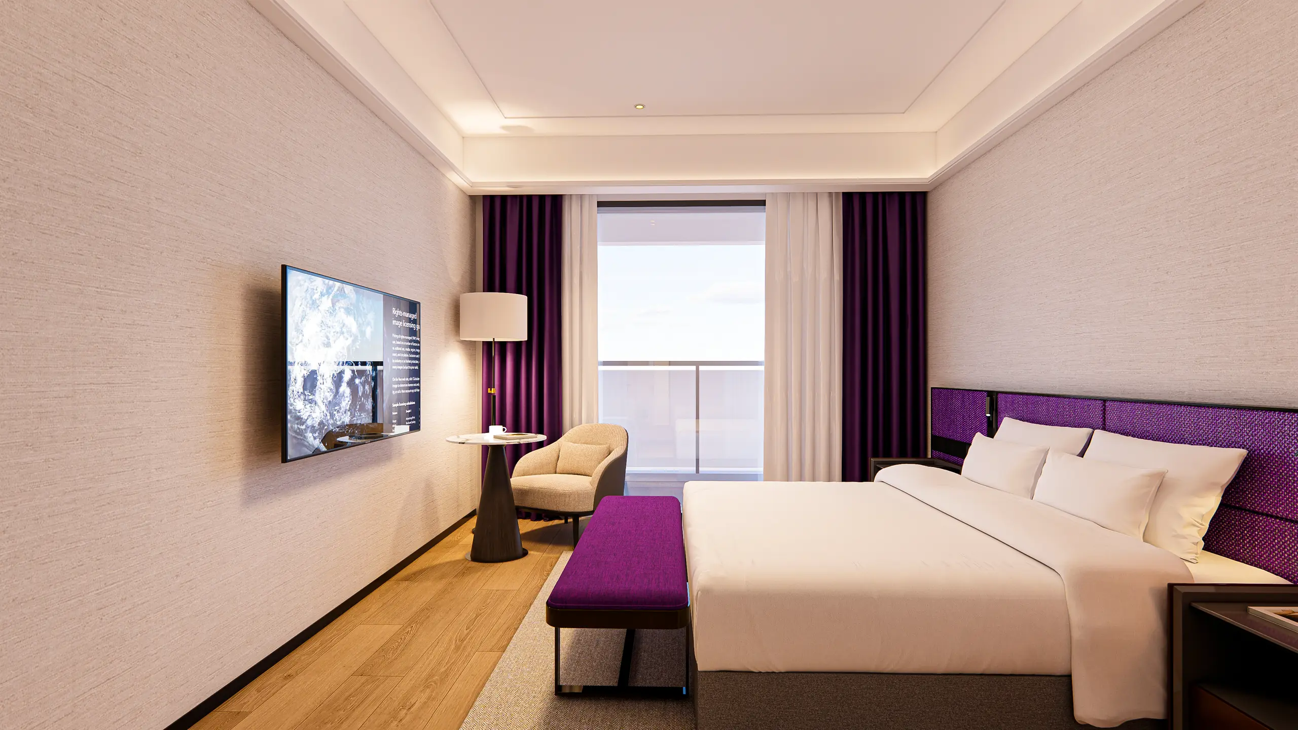 Chambre d’un appartement meublé de Sika Resort
